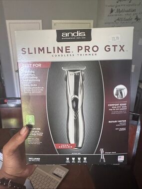 Andis Slimline Pro GTX Cordless Trimmer - Silver and Black